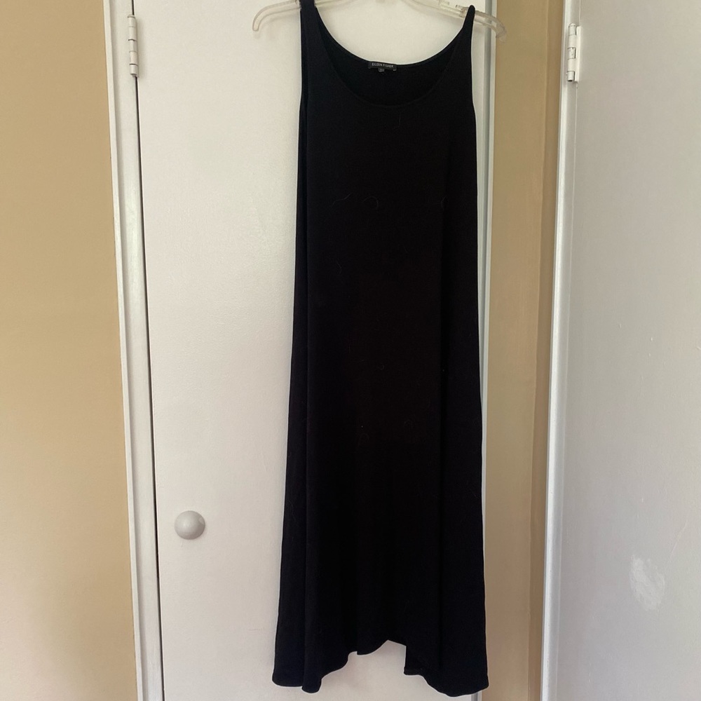 Eileen Fisher Black Asymmetrical Dress Size S